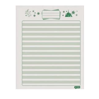 Caderno Brochura Pauta Verde Mm X Mm Capa Dura Costurado