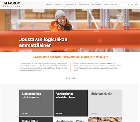 Alfaroc Logistic Oy WordPress Tammi Digital Oy Referenssitarina