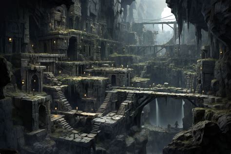 dnd underground city  bergionstyle  deviantart