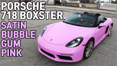 PORSCHE 718 BOXSTER SATIN BUBBLE GUM PINK CARSKIN YouTube