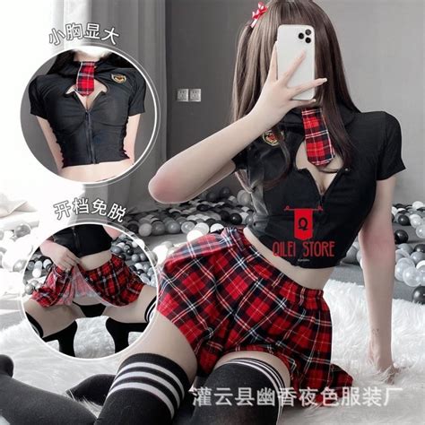 Jual Lingerie Sexy Hot Cosplay Seragam Pelajar Jepang Baju Tidur Wanita