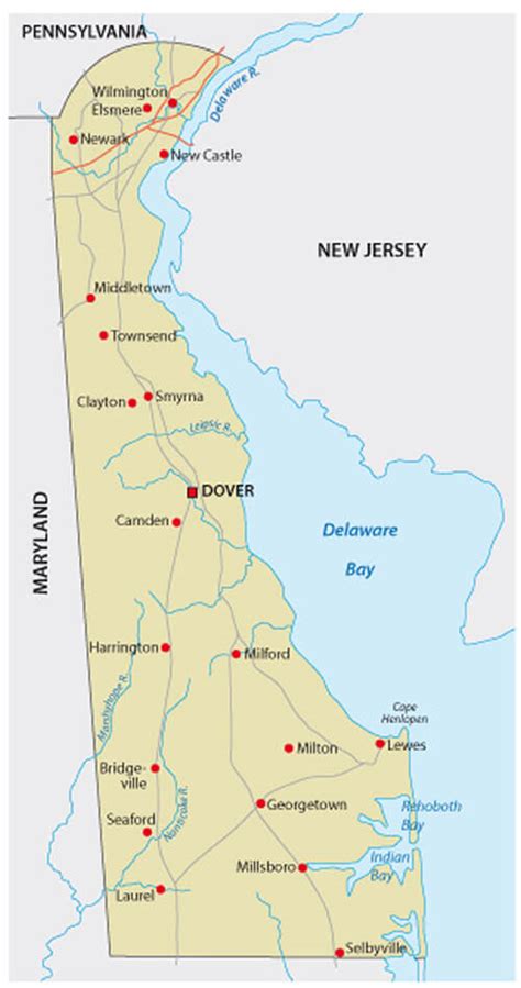 Delaware State Maps Usa