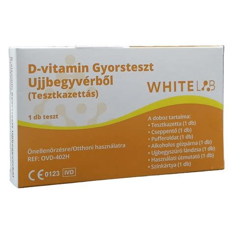 4490 Ft Whitelab D vitamin gyorsteszt 1db Herbaline Egészségpláza