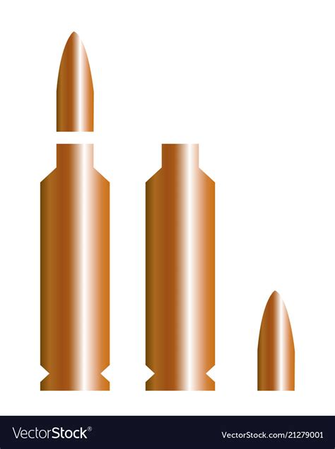 A Flying Bullet With Fiery Trace Isolated Vector Image