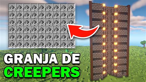 Granja de Creepers Automática y AFK Tutorial Minecraft Java 1 20