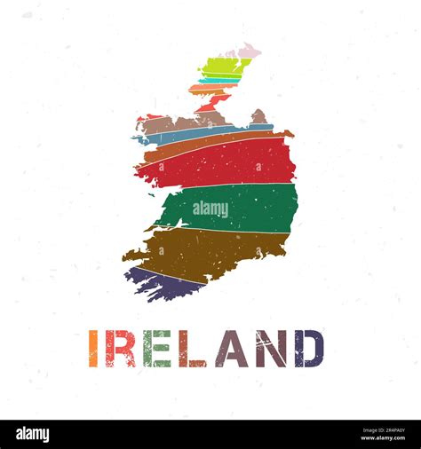 Dise O De Mapas De Irlanda Forma Del Pa S Con Hermosas Ondas