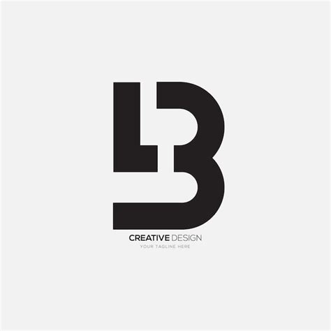 Lettre Lb Forme Unique Moderne Logo Alphabet Monogramme Abstrait