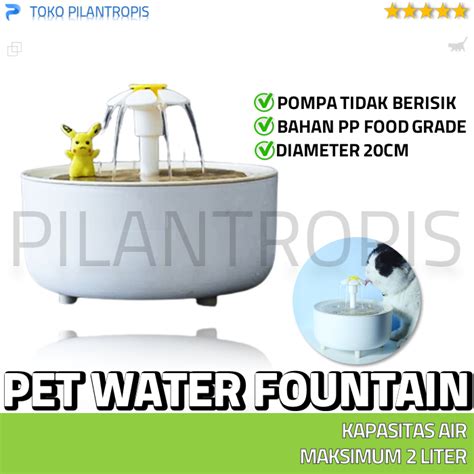 Jual Pet Water Fountain Dispenser Tempat Minum Kucing Air Mancur