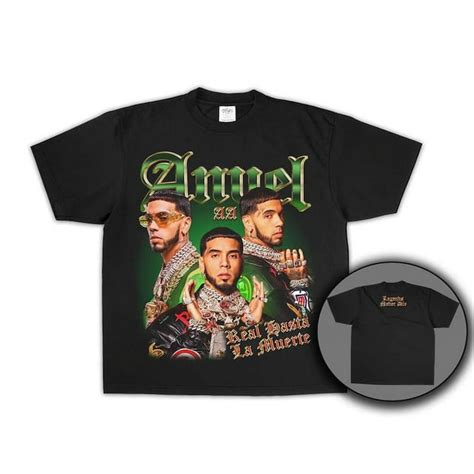 ANUEL AA - REAL hasta la muerte legends never die double sided merch ...