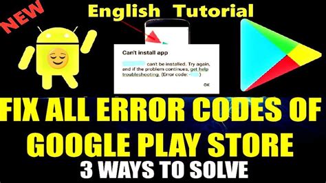 How To Fix All Error Codes Of Google Play Store Troubleshooting Play