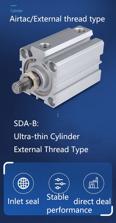 Sda Series Airtac External Thread Type Aluminum Alloy Standard Ultra