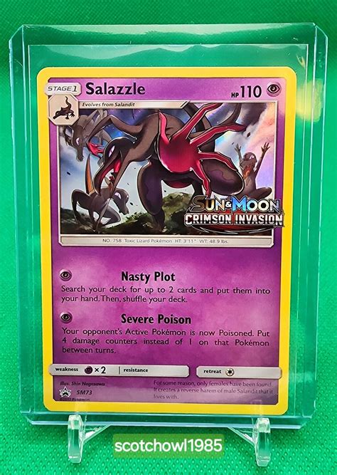 Pok Mon Tcg Salazzle Prerelease Promo Holo Sun And Moon Crimson