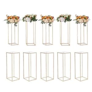 VEVOR 4 Piece Gold Metal Column Wedding Flower Stand 31 5 In 80 Cm