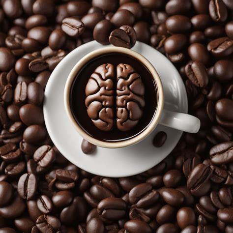 Premium Ai Image Coffee Bean Shaped Like A Brain