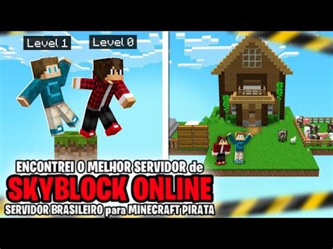 O MELHOR SERVIDOR de MINECRAFT SKYBLOCK BRASILERO VIP GRÁTIS