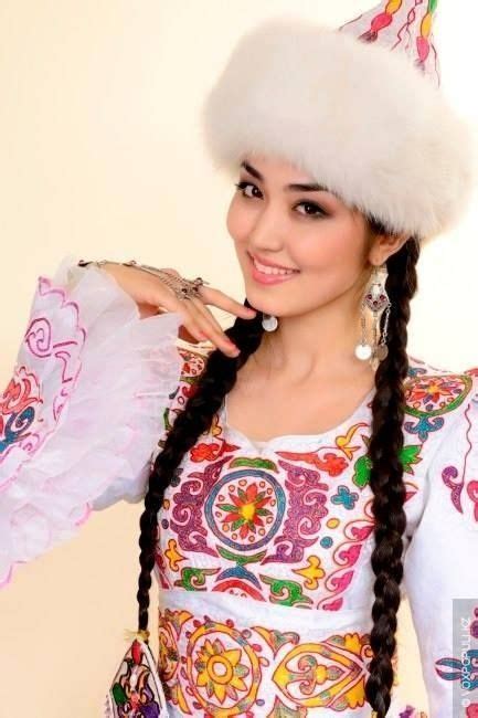 Kazakh Girl Traditional Dresses Traditional Outfits Costumes Around