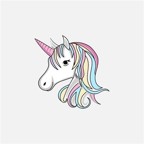 Gráfico de ilustración de vector de unicornio sobre fondo blanco