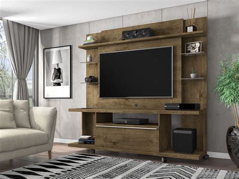 Estante Home Theater Para Tv At Polegadas Porta Basculante E