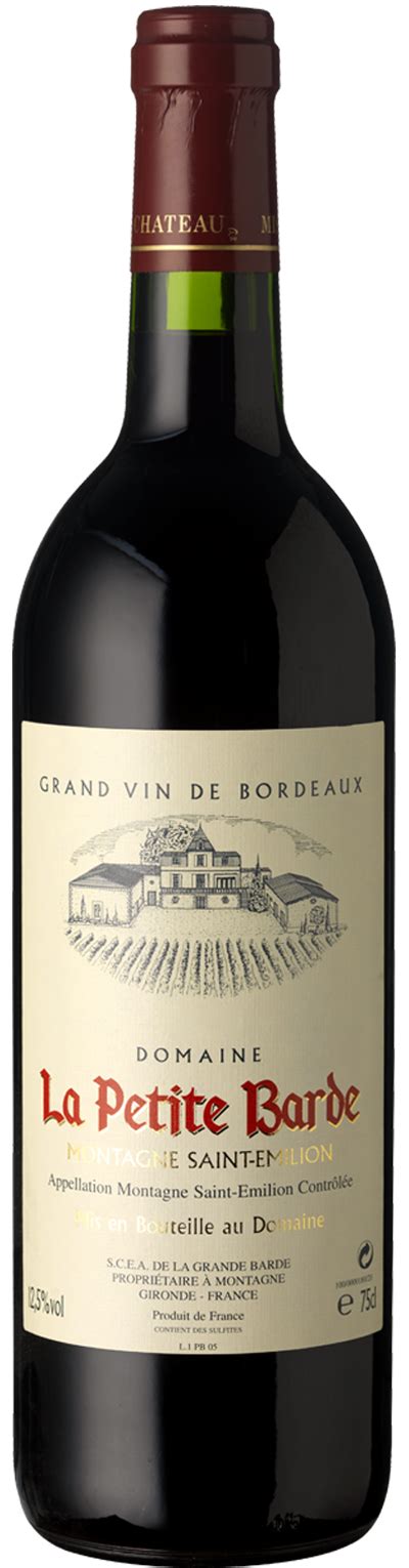 Vins De Ch Teau Bordeaux Ch Teau La Grande Barde Montagne Saint