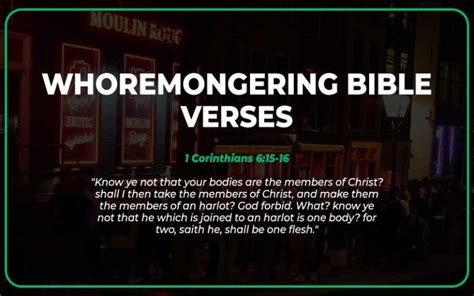 20 Whoremongering Bible Verses With Commentary Scripture Savvy