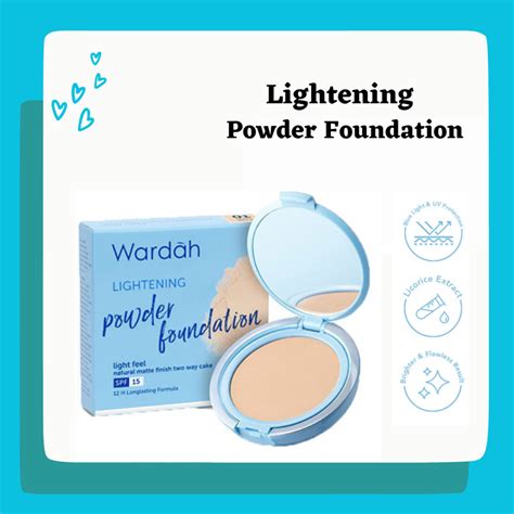 Jual Wardah Lightening Powder Foundation Light Feel Extra Cover