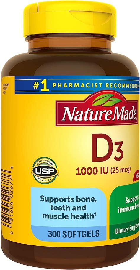 NATURE MADE D3 1000IU 25MCG 300SOFTGELS