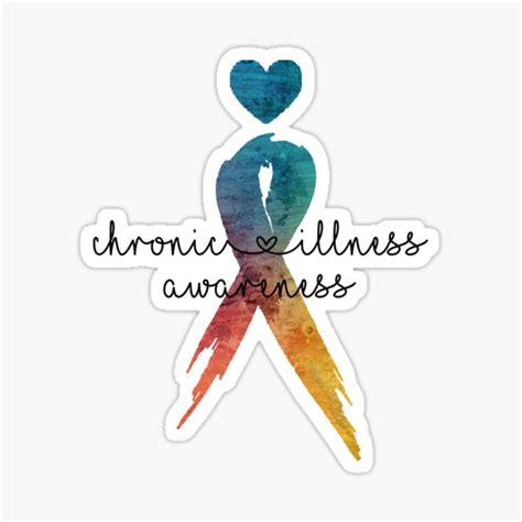 "Chronic Illness Awareness w/Heart" Sticker by purrfectpixx | Redbubble