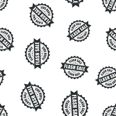 Flash Sale Rubber Stamp Seamless Pattern Background Business Concept