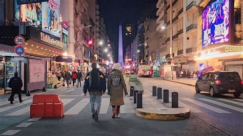 Buenos Aires Av Corrientes Desde Callao Hasta El Obelisco Agosto