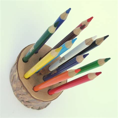 Colored Pencil Holder Rustic Style for 12 Included Crayola