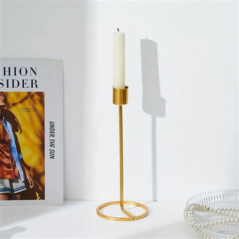 Gold Candle Holder - Handy Housewife