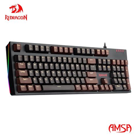 REDRAGON AMSA K592 Teclado De Jogo Mecânico USB Interruptor Azul Led