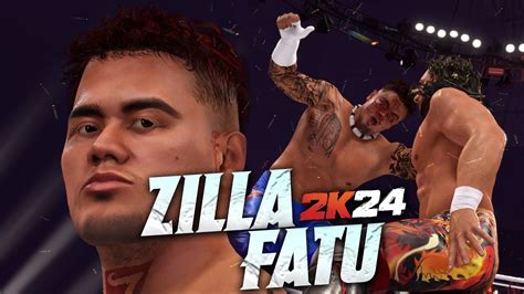 WWE 2K24 ZILLA FATU W Call Name New WWE 2K24 Mods YouTube