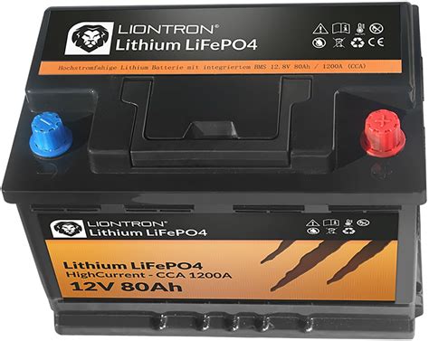 Liontron LiFePO4 LX Smart BMS 12 8V 80Ah LI LX 12 80 Ab 995 00