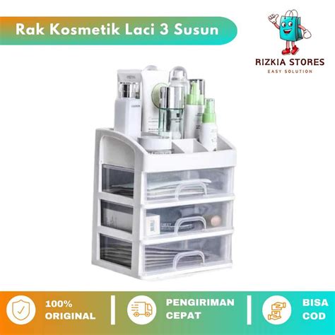 Jual Rak Kosmetik Laci 3 Susun 3 Laci Rak Tempat Kosmetik Serbaguna