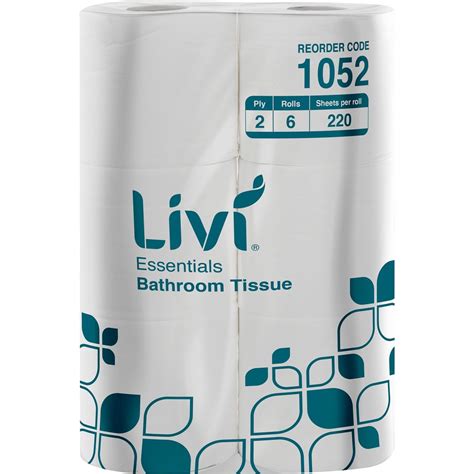 Livi Essentials Toilet Tissue Ply White Sheets Per Roll Pack