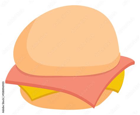 Cartoon Ham And Cheese Sandwich Stock Vector Adobe Stock