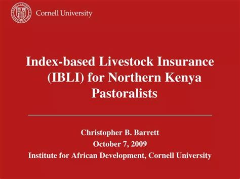 Ppt Index Based Livestock Insurance Ibli For Northern Kenya