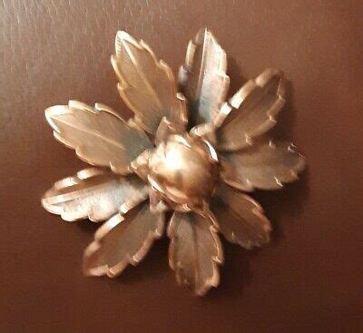 VINTAGE COPPER FLOWER BROOCH BELL TRADING COMPANY EBay