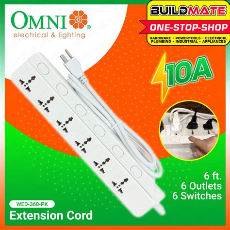 Buildmate Omni Extension Cord Set With Switch Gang Electric Power