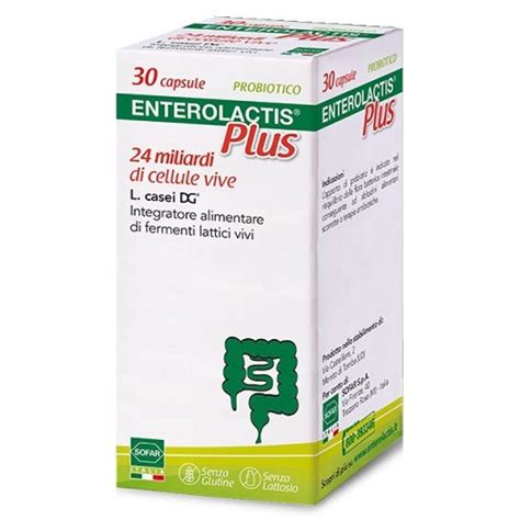 Enterolactis Plus Integratore Di Fermenti Lattici Vivi 30 Capsule