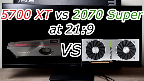 Rx 5700 Xt Vs 2070 Super At 21 9 Ultrawide 1440p And 1080p Youtube