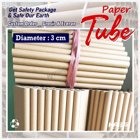 Jual TUBE TABUNG KARDUS DIAMETER 3 CM SELONGSONG KERTAS PACKING PAPER