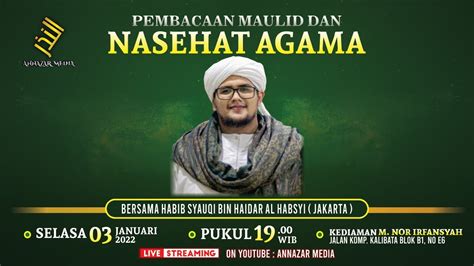 RUTINAN PEMBACAAN MAULID AL HABSYI MALAM RABU 3 JANUARI 2023 YouTube