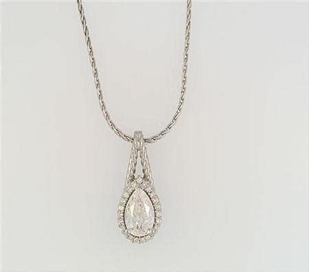 Kt White Gold Pear Shaped Diamond Pendant A Factorys Inc