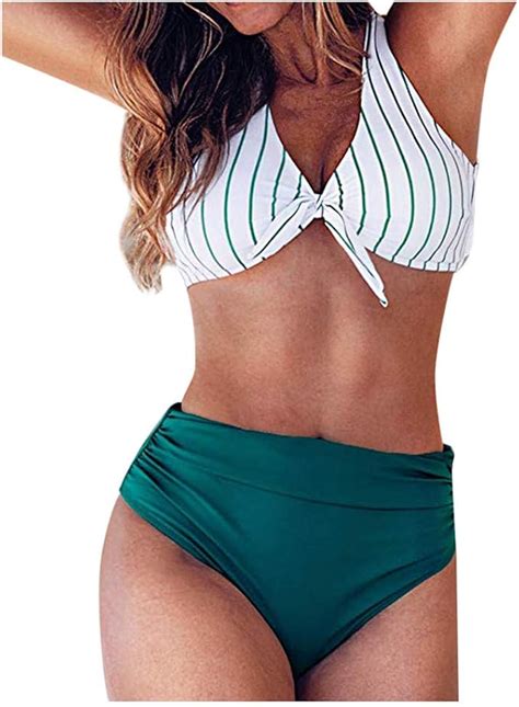 Funic Conjunto De Bikini De Dos Piezas Para Mujer Dise O De Rayas