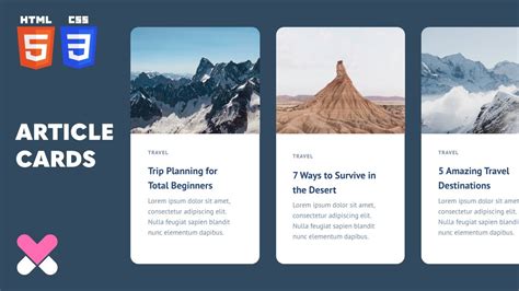 Design Code Article Card HTML CSS Part 2 Of 2 XO PIXEL YouTube