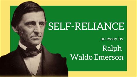 Self Reliance By Ralph Waldo Emerson Full Audiobook Youtube