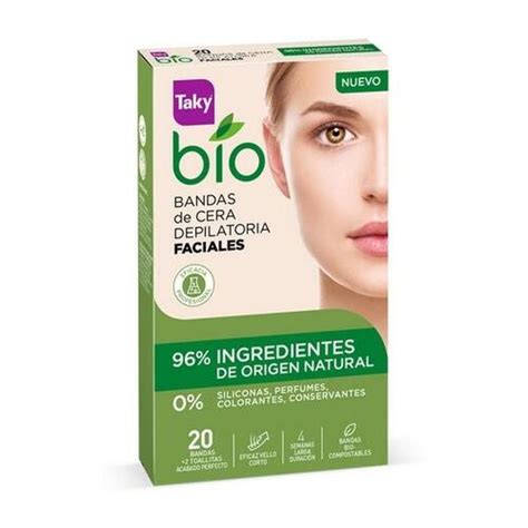 Bandas Depilatórias Faciais Bio Natural Taky 20 uds