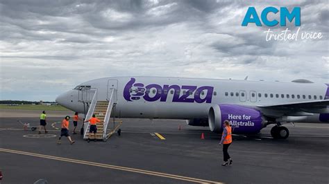 First Bonza Flight Arrives In Newcastle From Sunshine Coast Video